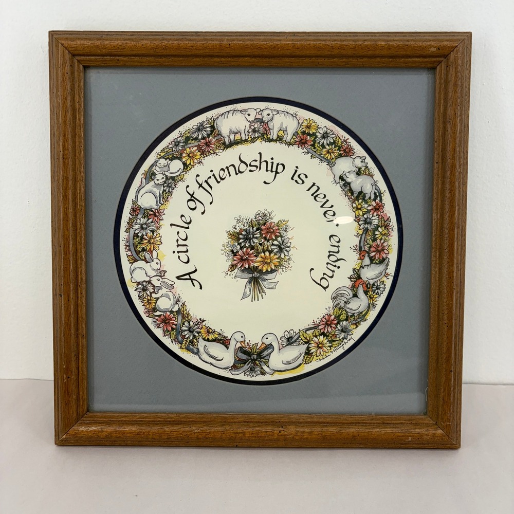 Charlie Humphrey Circle of Friendship Framed Print Floral Country Vintage 90s